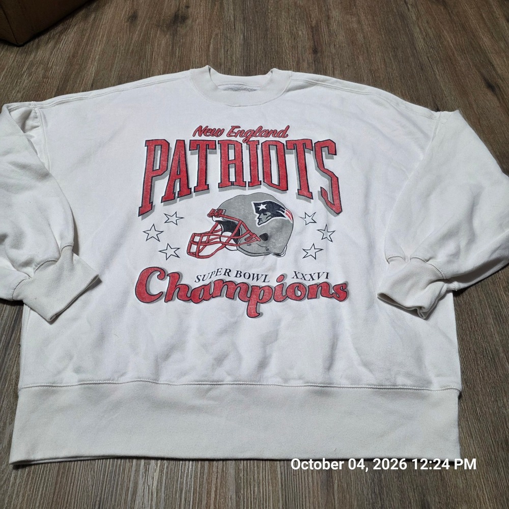 Abercrombie & Fitch NFL New England Patriots Super Bowl XXXVI Sweatshirt Medium